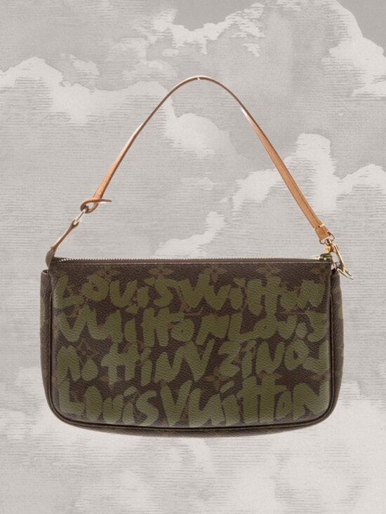 Louis Vuitton Handbags - LOUIS VUITTON Graffiti Bag Pochette Pouch Green Stephen Sprouse Monogram